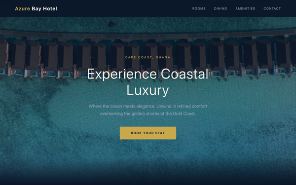 City Hotel website template preview
