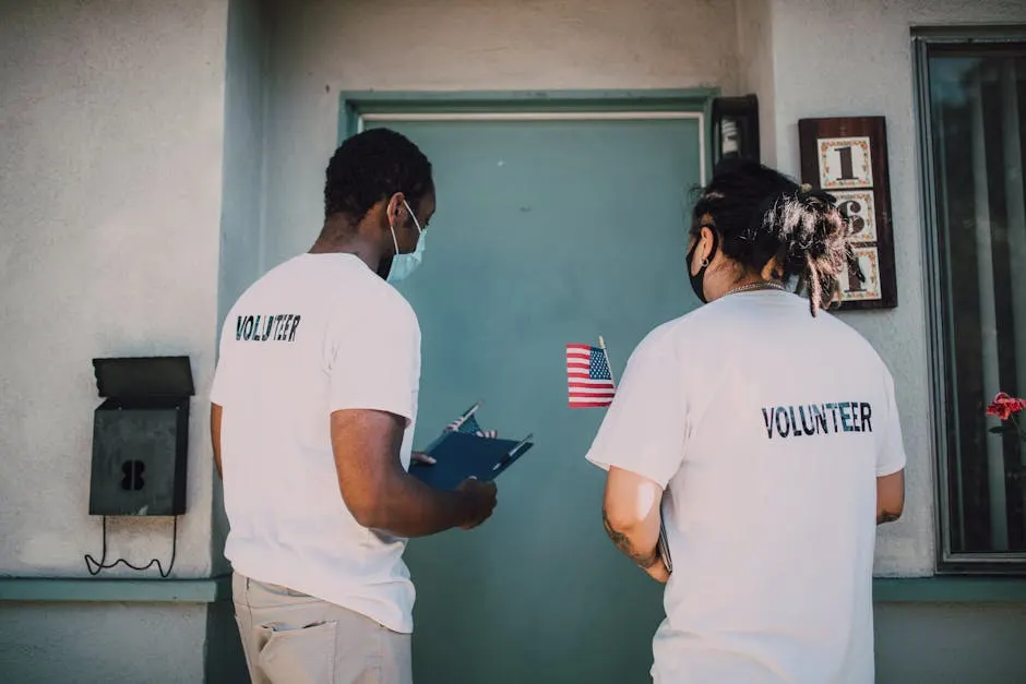 Volunteers conducting outreach in the community