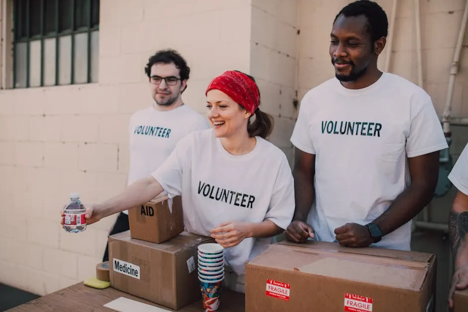 Outdoor donation distribution