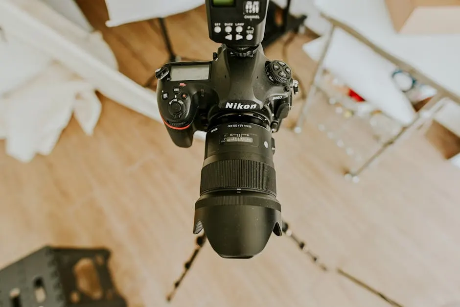 Behind-the-scenes look at a studio shoot