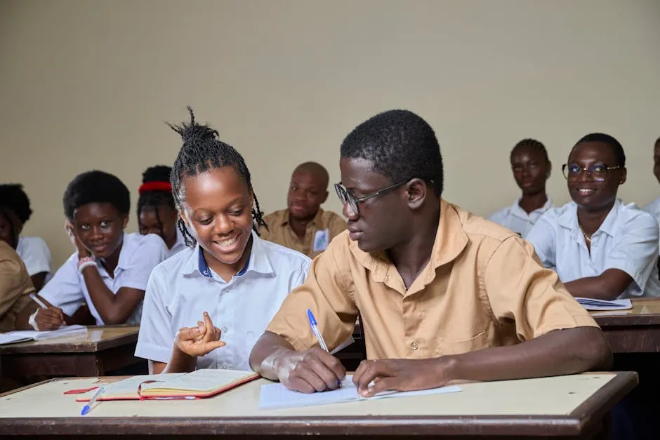 Faculty member with students